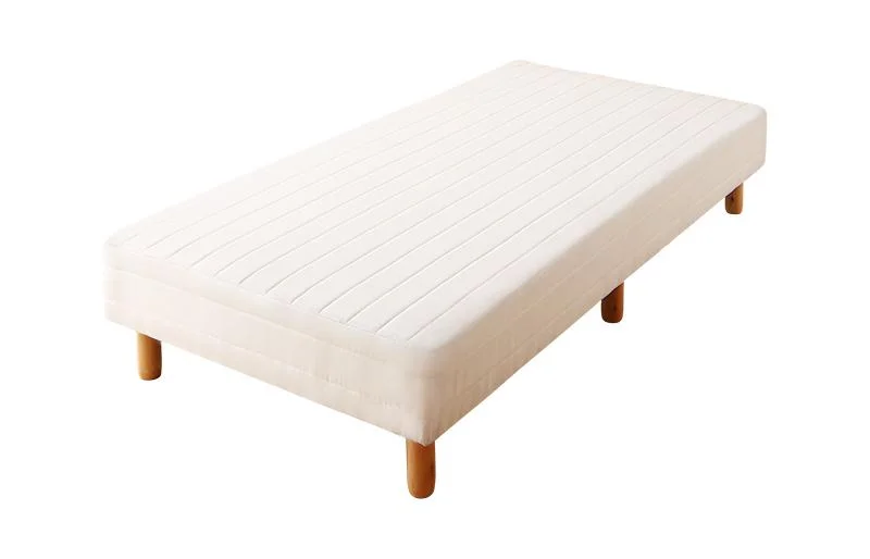 ショート丈分割式 脚付きマットレスベッド ポケット お買い得ベッドパッド・シーツは別売り セミシングル ショート丈 脚8cm
