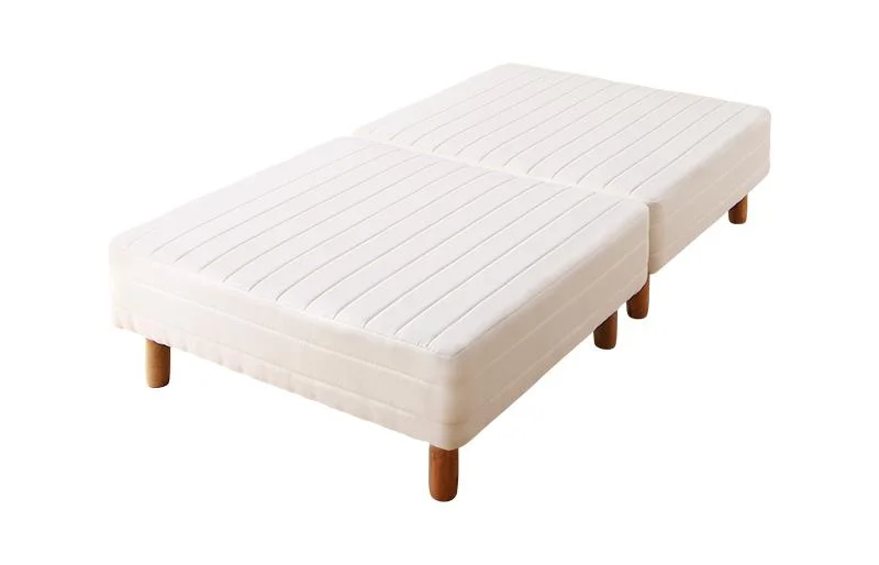 ショート丈分割式 脚付きマットレスベッド ポケット お買い得ベッドパッド・シーツは別売り セミシングル ショート丈 脚8cm
