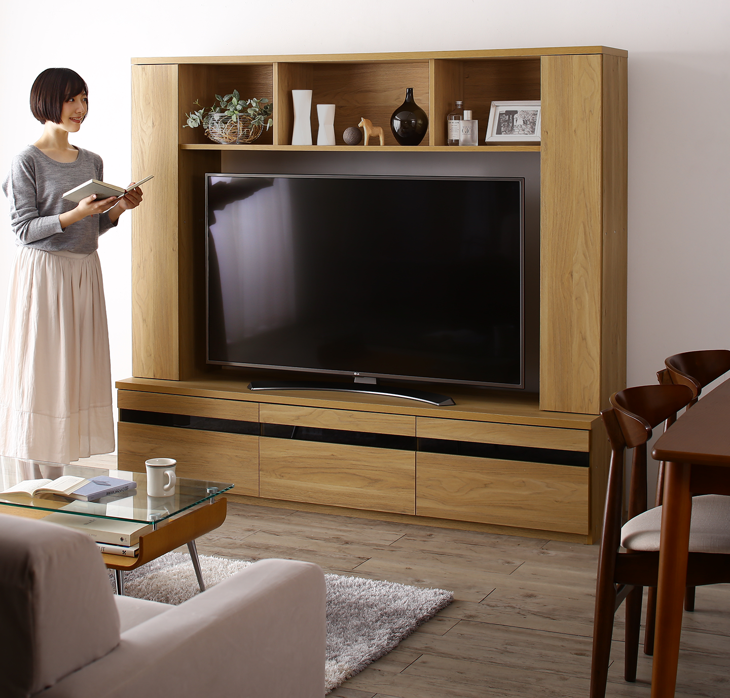 55型対応ハイタイプテレビボード TITLE タイトル