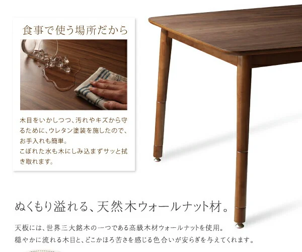 ずっと使えて快適。こたつもソファも高さ調節できるソファダイニングセット Famoria ファモリア 4点セット(テーブル+2Pソファ1脚+1Pソファ2脚) W135