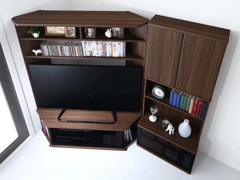ハイタイプコーナーテレビボード ガイド Guide 2点セット(テレビボード+キャビネット)