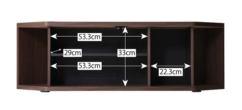 ハイタイプコーナーテレビボード ガイド Guide 2点セット(テレビボード+キャビネット)