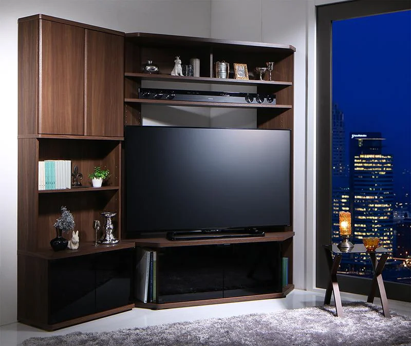 ハイタイプコーナーテレビボード ガイド Guide 2点セット(テレビボード+キャビネット)