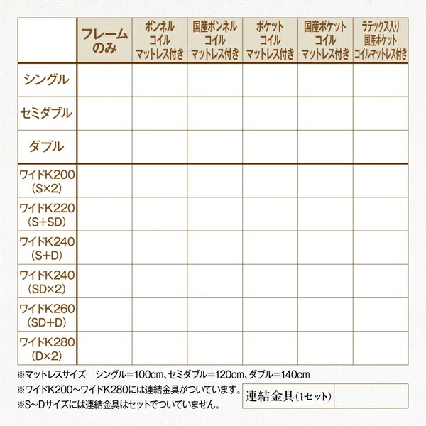 親子で寝られる棚・コンセント付きレザー連結ベッド Familiena ファミリーナ ベッドフレームのみ シングル