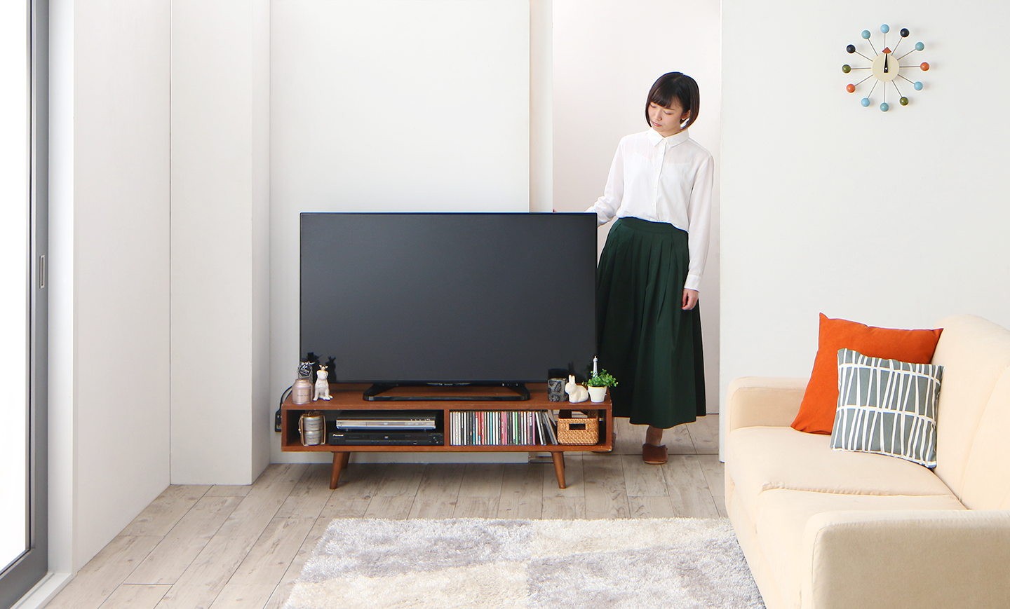 大型テレビ対応ハイタイプコーナーテレビボード city angle シティアングル