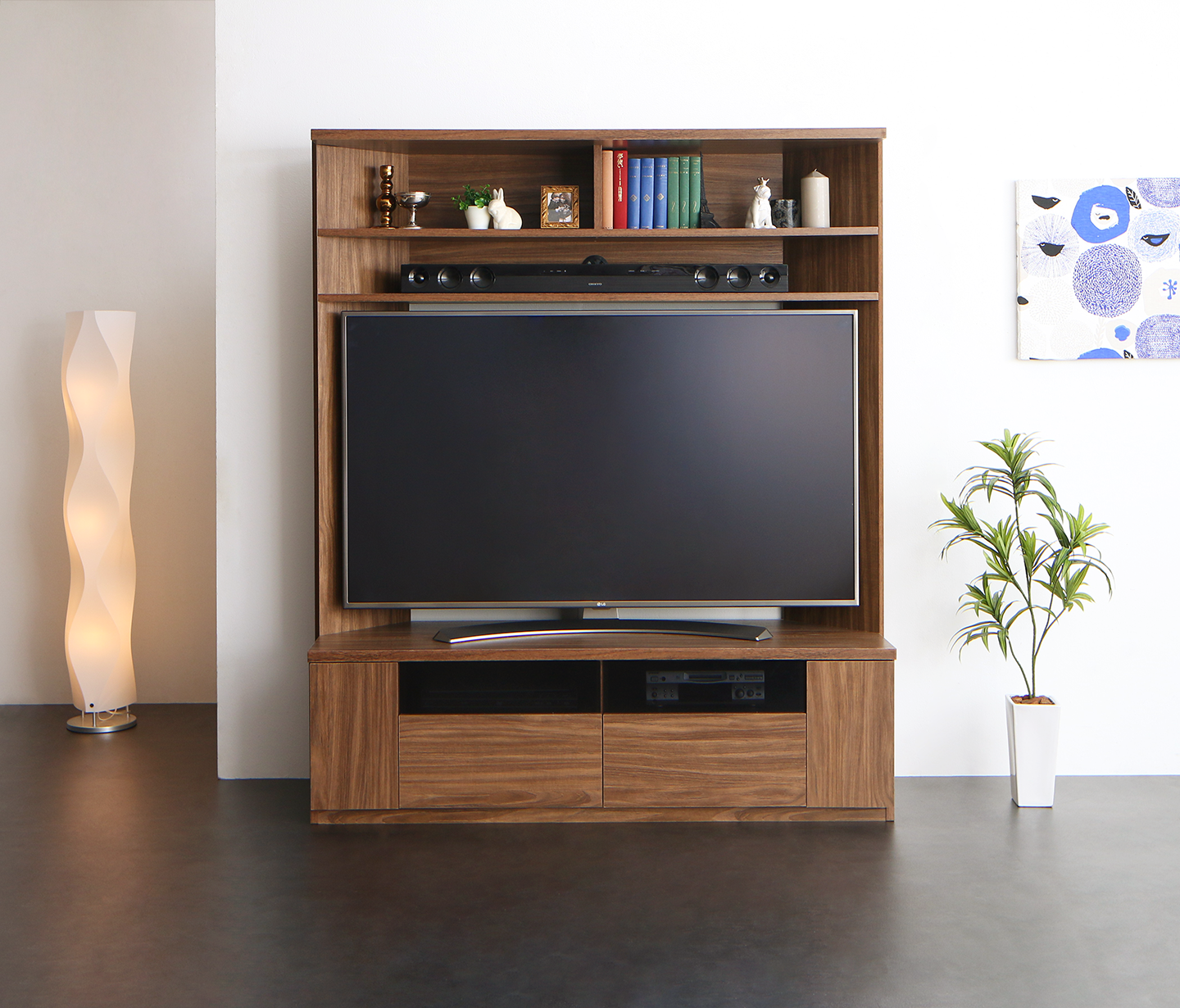 大型テレビ対応ハイタイプコーナーテレビボード city angle シティアングル