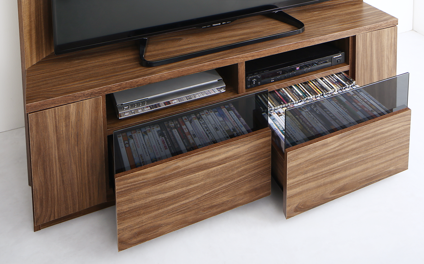 大型テレビ対応ハイタイプコーナーテレビボード city angle シティアングル