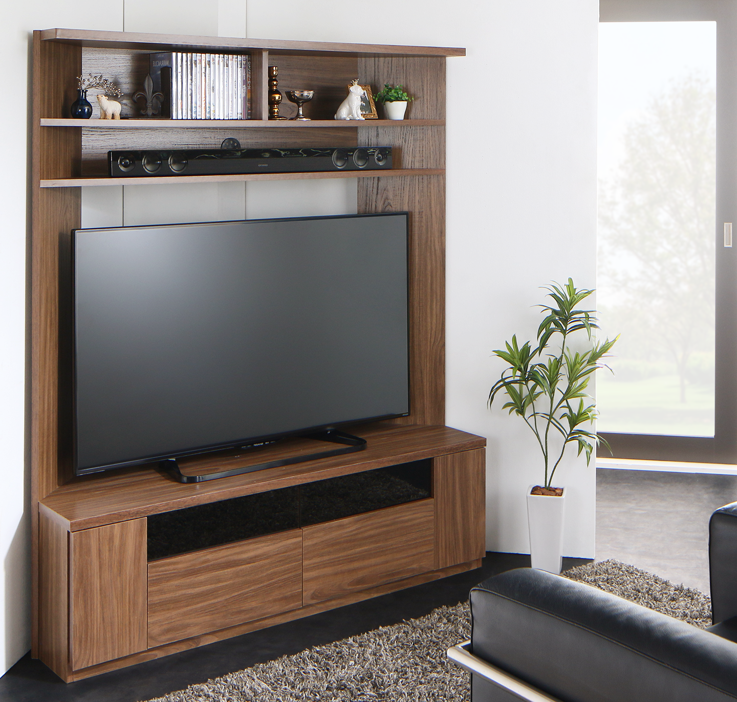 大型テレビ対応ハイタイプコーナーテレビボード city angle シティアングル