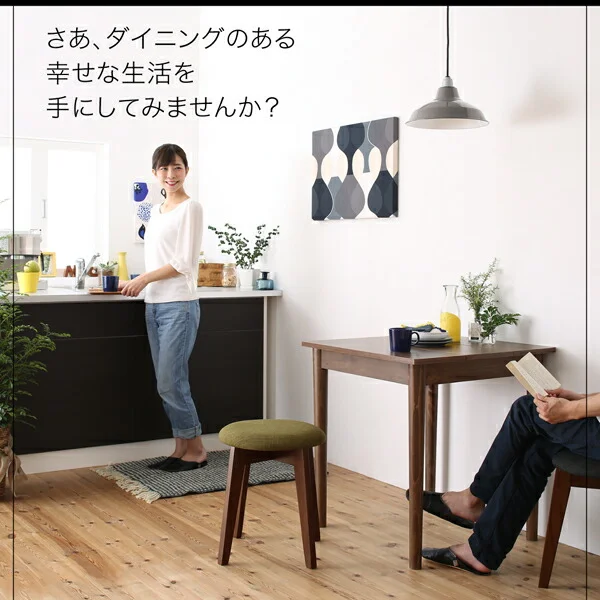 1Kでも置ける横幅68cmコンパクトダイニングセット idea イデア 3点セット(テーブル+スツール2脚) ナチュラル W68