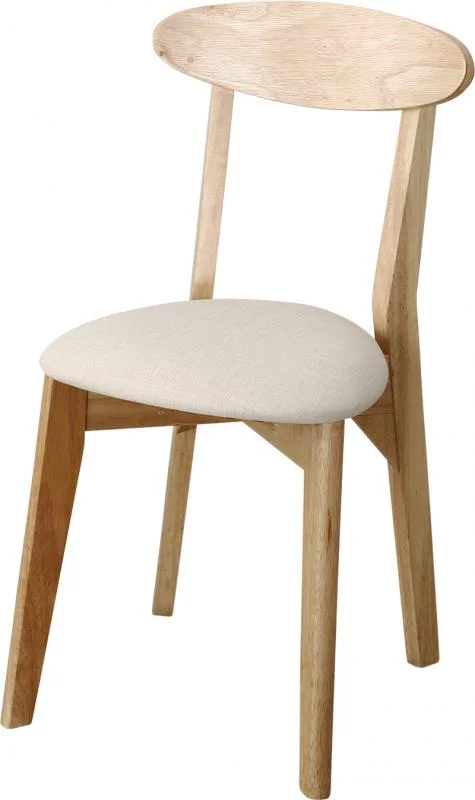 北欧テイスト ダイニング Lucks ルクス 2点セット(テーブル＋チェア1脚) ナチュラル W68