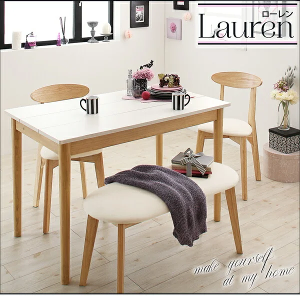 カワイイテイスト ダイニング Lauren ローレン 2点セット(テーブル＋チェア1脚) W68