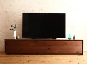 国産完成品天然木 和モダンデザイン ガラス突板テレビボード Dine ディーヌ 幅180