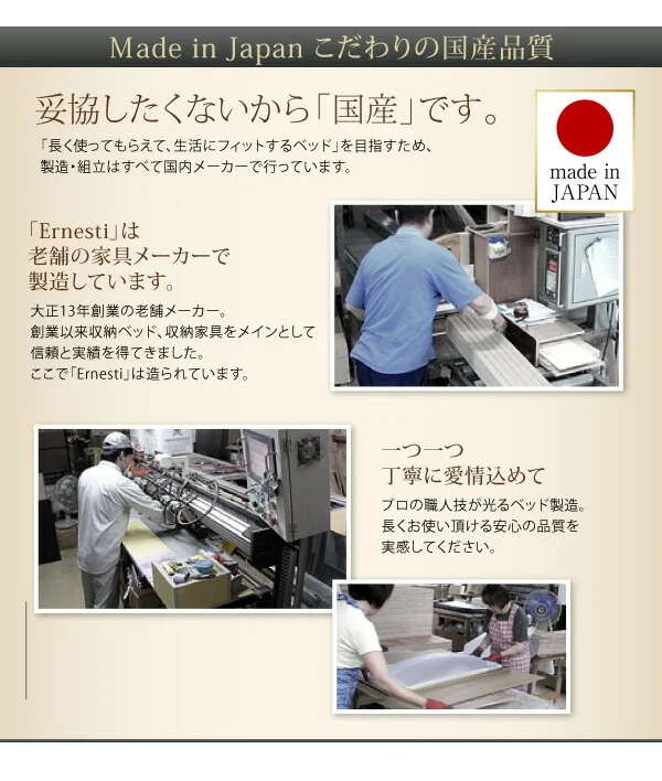 お客様組立 連結 棚・コンセント付収納ベッド Ernesti エルネスティ ベッドフレームのみ Aタイプ シングル