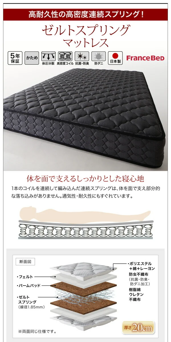 お客様組立 連結 棚・コンセント付収納ベッド Ernesti エルネスティ ベッドフレームのみ Aタイプ シングル