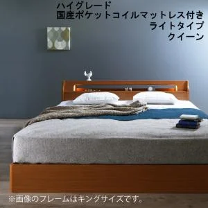 高級アルダー材ワイドサイズデザイン収納ベッド Hrymr フリュム ベッドフレームのみ ライトタイプ ダブル