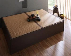 お客様組立 布団が収納できる・美草・小上がり畳ベッド ベッドフレームのみ シングル