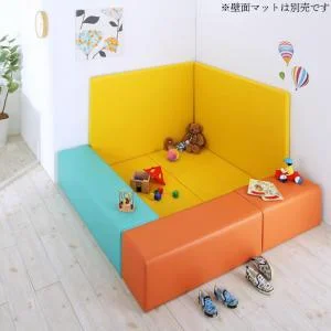 法人様必見。子供に安全安心のコーナー型キッズプレイマット Pop Kids ポップキッズ プレイマット スツール 60×30