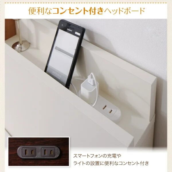お客様組立 壁付けできる国産ファミリー連結収納ベッド Tenerezza テネレッツァ ベッドフレームのみ Aタイプ シングル