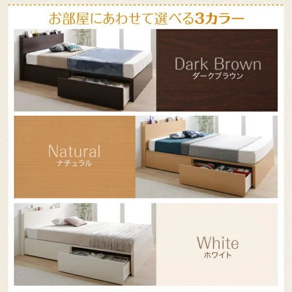 お客様組立 壁付けできる国産ファミリー連結収納ベッド Tenerezza テネレッツァ ベッドフレームのみ Aタイプ シングル