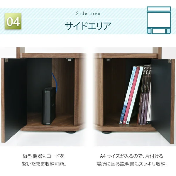 ハイタイプコーナーテレビボード コーナープラス Corner+ 2点セット(テレビボード+キャビネット) 209 161 40.3