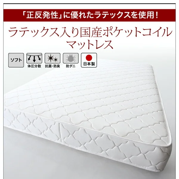 国産　コンセント・照明付　カップルにうれしいフロアベッド   ベッドフレームのみ セミダブル