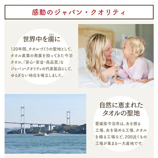 世界の今治タオル 綿100% 家族のためのコットンタオルシリーズ 敷きパッド キング
