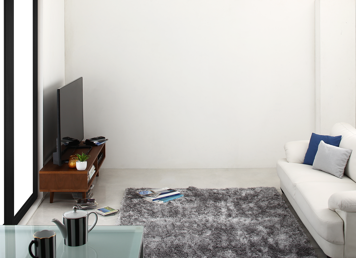 鏡面仕上げ　大型テレビ対応ハイタイプコーナーテレビボード Prelumo プレルモ