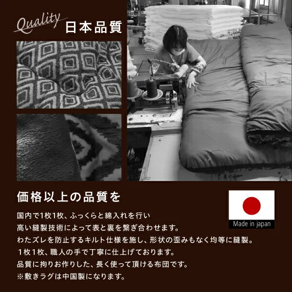 ヴィンテージ調 幾何柄織りこた布団 ASSEN アッセン こたつ用掛け布団 正方形(80×80cm)天板対応