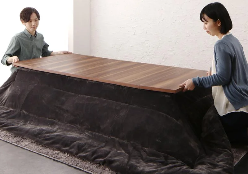 3段階伸長式モダンデザインこたつテーブル Abroader アブローダー 長方形(80×120〜180cm)