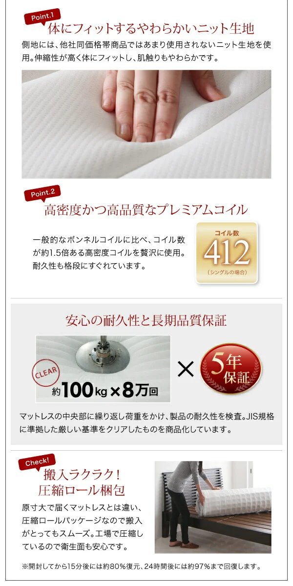 セットで決める　棚・コンセント付本格ホテルライクベッド Etajure エタジュール ベッドフレームのみ ボックスシーツ付 シングル