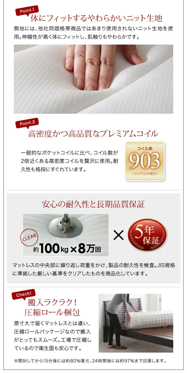 セットで決める　棚・コンセント付本格ホテルライクベッド Etajure エタジュール ベッドフレームのみ ボックスシーツ付 シングル