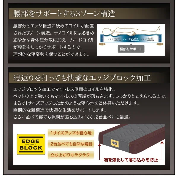 高級ウォルナット材ツインベッド Fidelio フィデリオ ベッドフレームのみ ツイン（S×2）