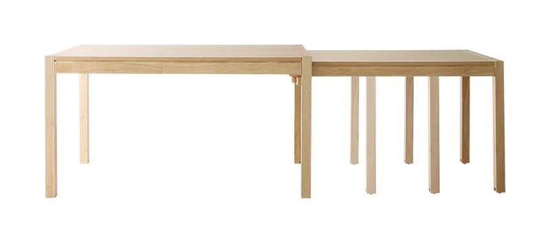 北欧モダンデザインスライド伸縮テーブルダイニング Troyes トロア 4点セット(テーブル+チェア2脚+ベンチ1脚) W135-235
