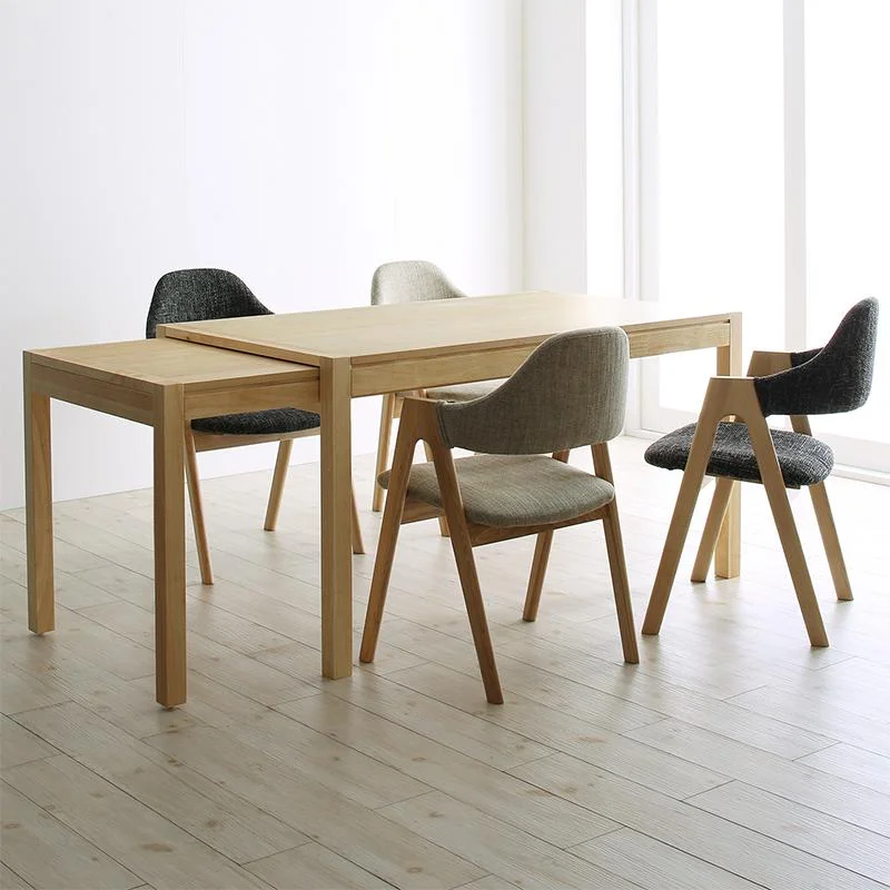 北欧モダンデザインスライド伸縮テーブルダイニング Troyes トロア 4点セット(テーブル+チェア2脚+ベンチ1脚) W135-235
