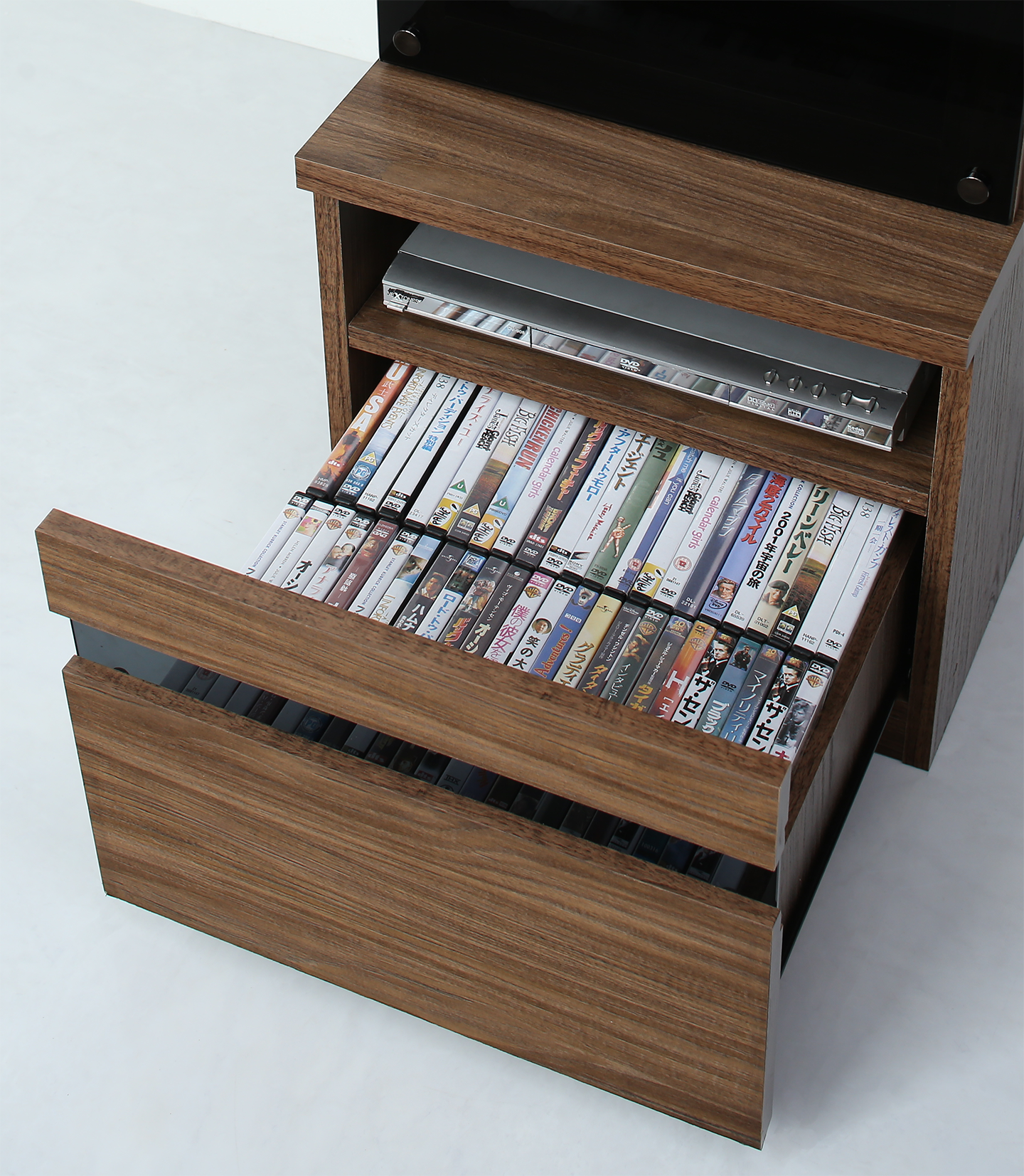 ハイタイプテレビボードシリーズ Glass line グラスライン 3点セット(テレビボード+キャビネット×2) ガラス扉