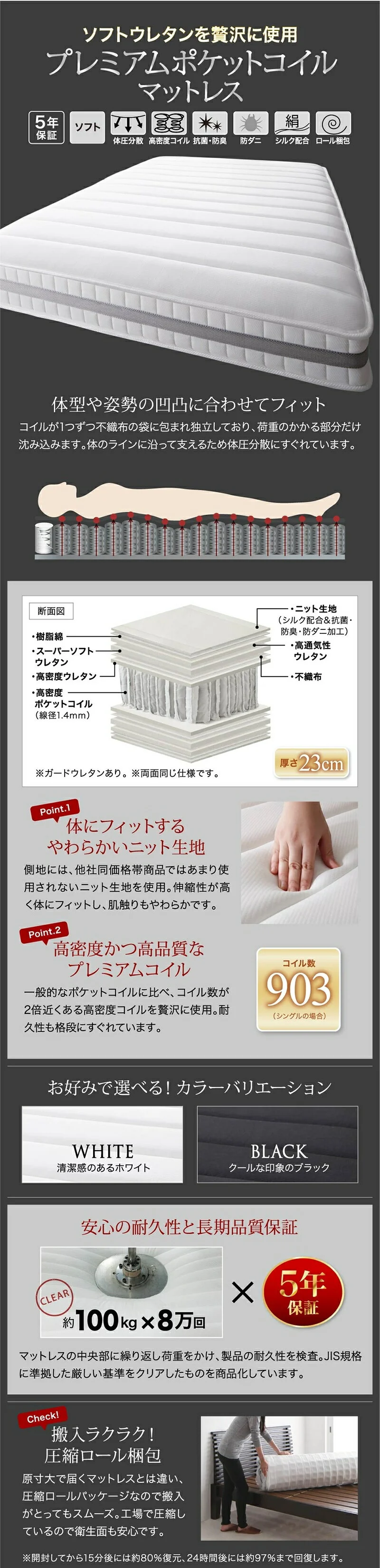 跳ね上げベッド 大容量収納／プロストル2