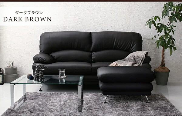 日本の家具メーカーがつくった 贅沢仕様のくつろぎハイバックソファ レザータイプ ソファ 1P