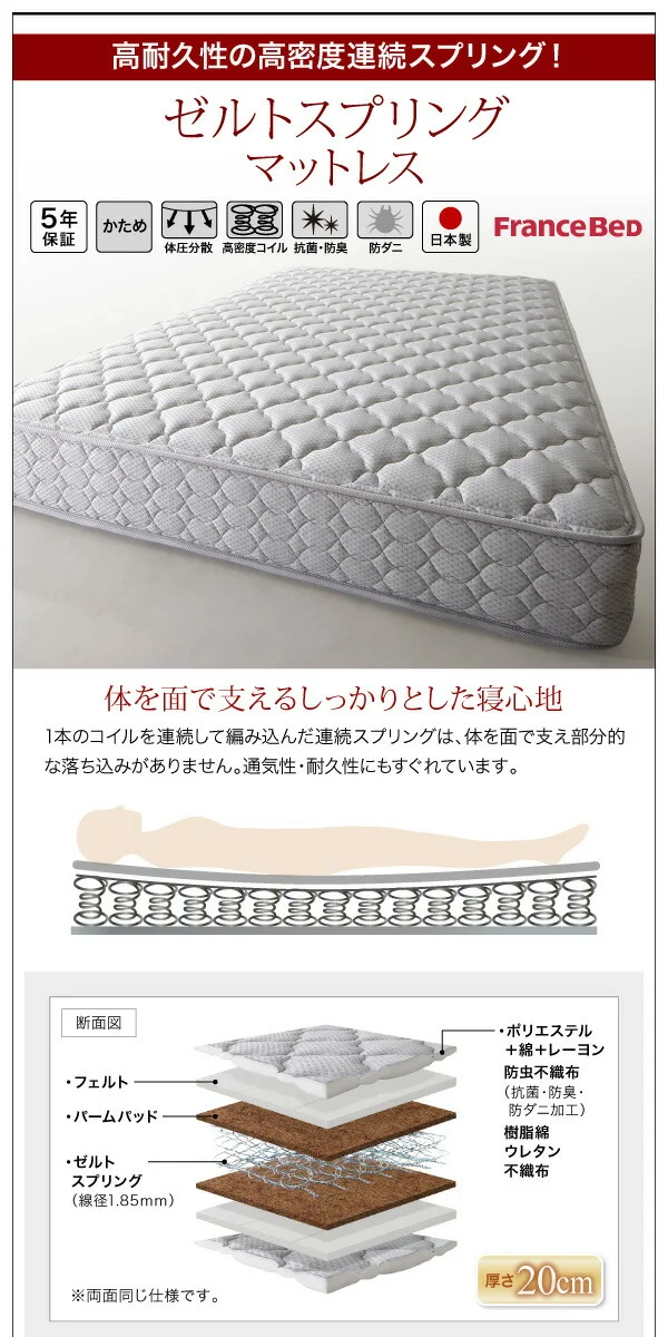 お客様組立 高さ調整可能国産すのこファミリーベッド Mariana マリアーナ ベッドフレームのみ シングル