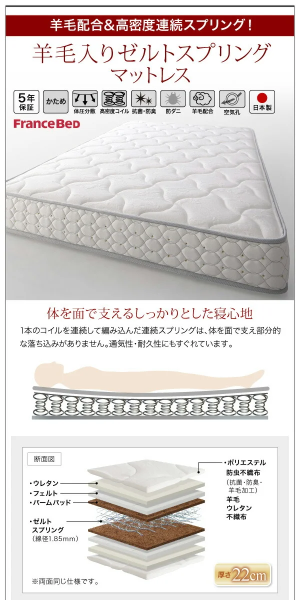 お客様組立 高さ調整可能国産すのこファミリーベッド Mariana マリアーナ ベッドフレームのみ シングル