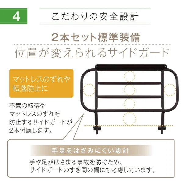 お客様組立 棚・照明・コンセント・引出し収納付き電動ベッド ラクストレージ ベッドフレームのみ 1モーター シングル