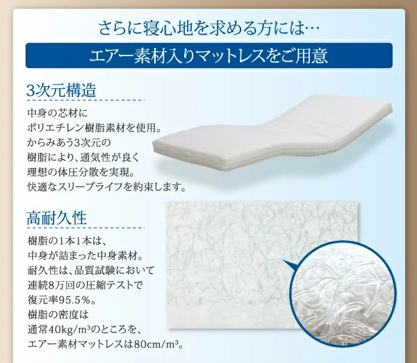 お客様組立 棚・照明・コンセント・引出し収納付き電動ベッド ラクストレージ ベッドフレームのみ 1モーター シングル