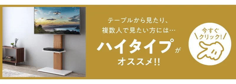 壁掛け風テレビ台 Stand-TV スタンドTV ロータイプ