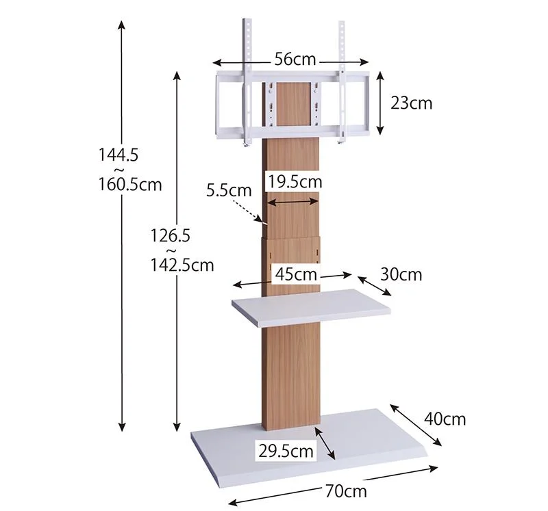 壁掛け風テレビ台 Stand-TV スタンドTV ロータイプ