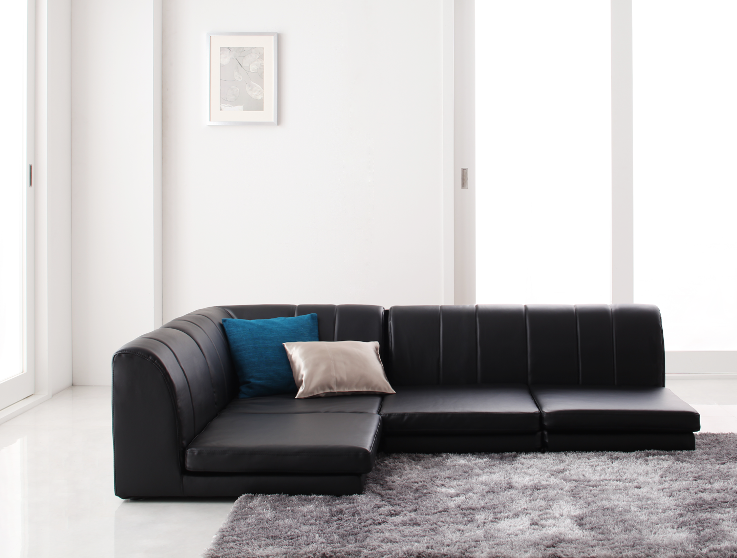 ローソファー コーナー フロアソファー／1902_14 SP floor corner sofa 1P×3+コーナー