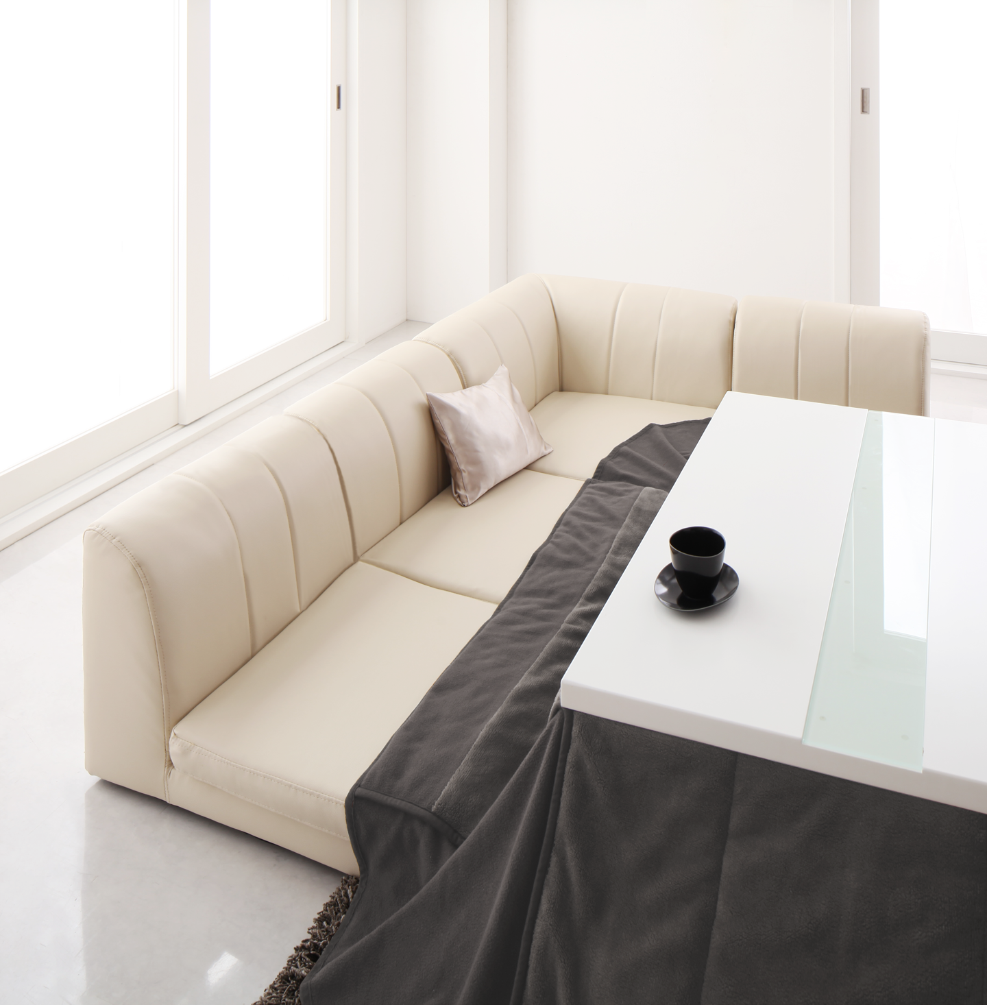 ローソファー コーナー フロアソファー／1902_14 SP floor corner sofa 1P×3+コーナー