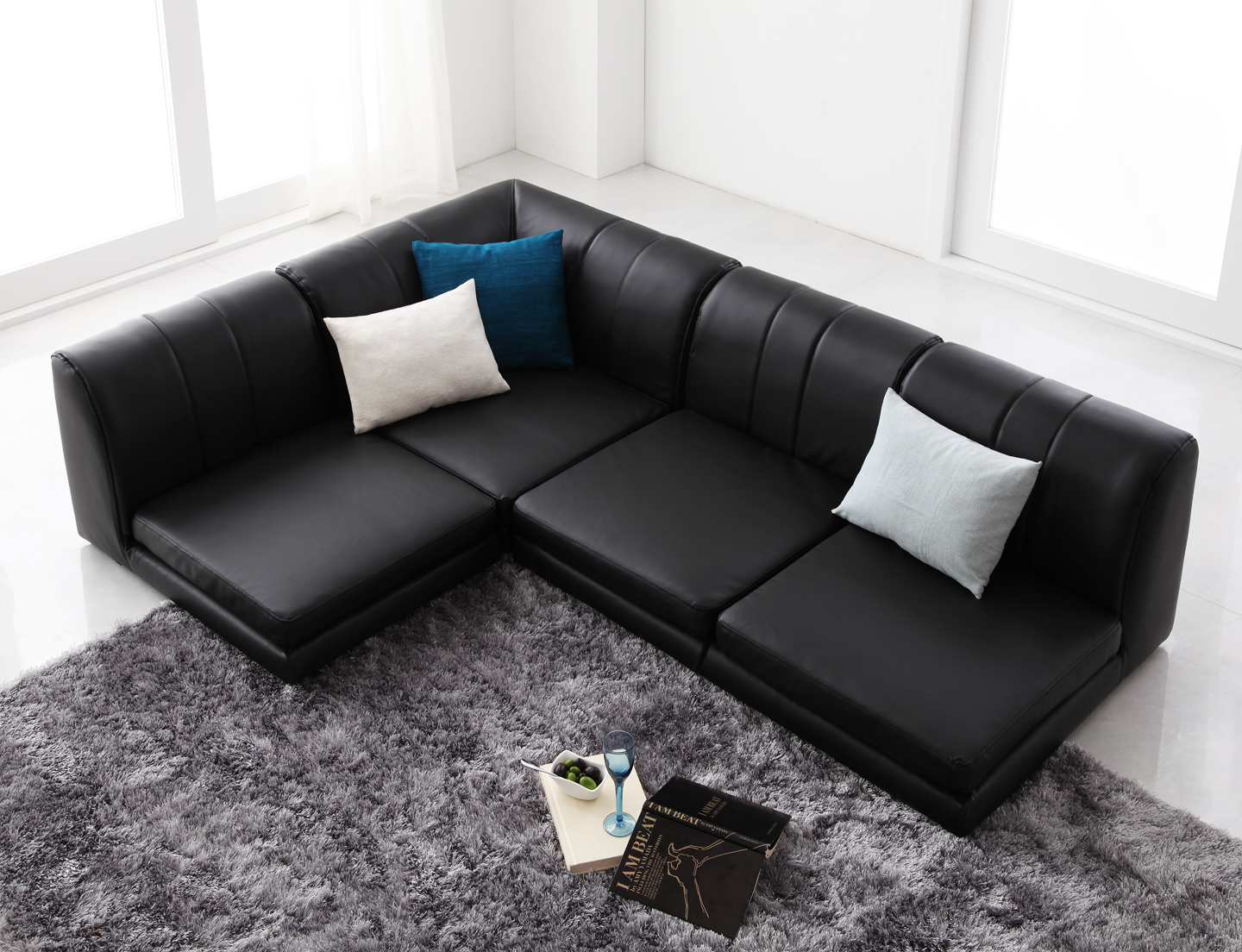 ローソファー コーナー フロアソファー／1902_14 SP floor corner sofa 1P×3+コーナー