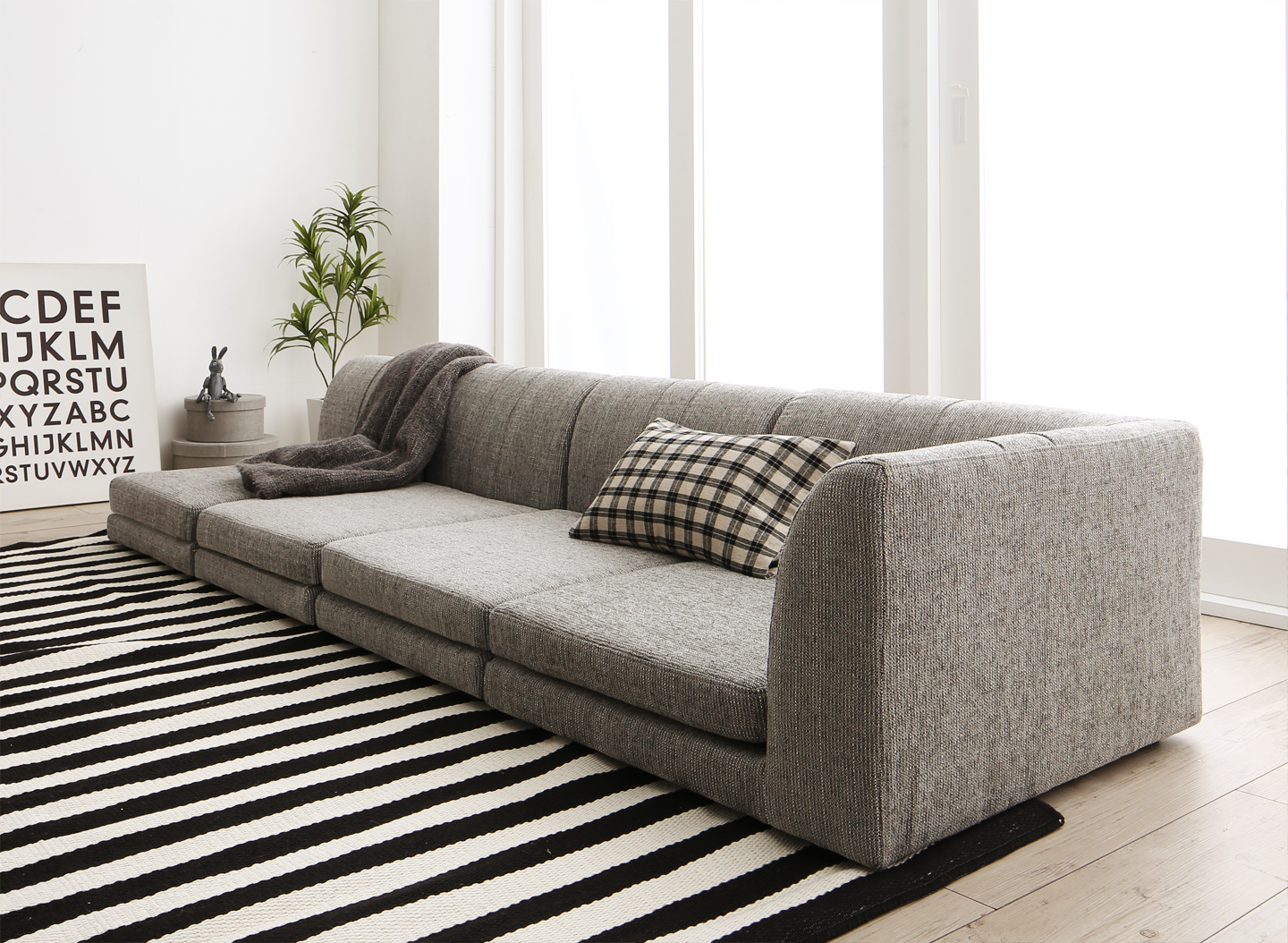 ローソファー コーナー フロアソファー／1902_14 SP floor corner sofa 1P×3+コーナー
