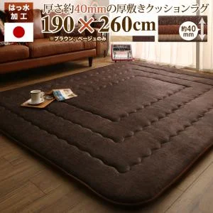 厚み40mmのふっくら厚敷きクッションラグ Vermeer フェルメル 130×190cm