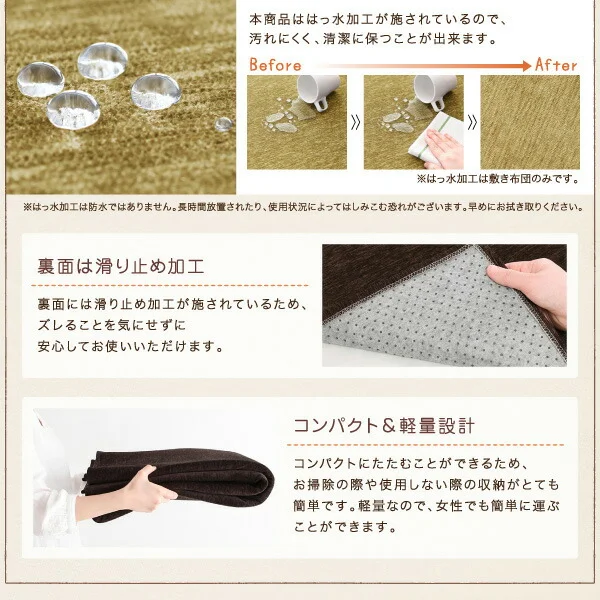 洗えるジャガード織ステッチデザインこたつ布団 Cojia コジア 掛布団&敷布団2点セット 掛け布団+ラグ 正方形(80×80cm)天板対応