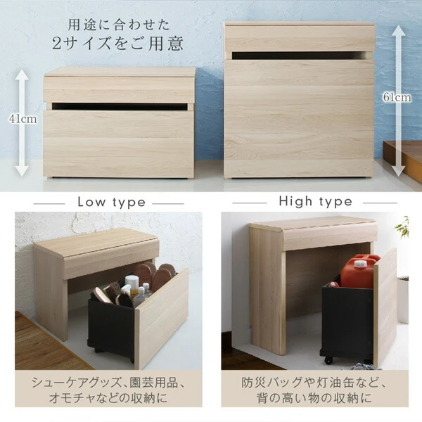 引出しベンチ収納 Rabiah ラビア 幅59cm 高さ41cm